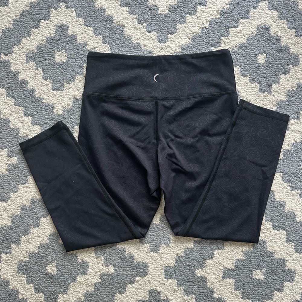 ZYIA Black Paisley Leggings, Size 6-8